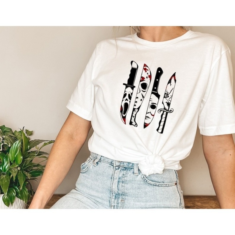 Horror Movie Knives Shirt, Halloween Horror Movie Unisex T-shirt Gift For Fan